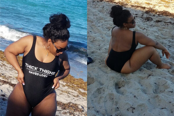 THICK THIGHS SAVES LIVES  One Piece Swimsuit