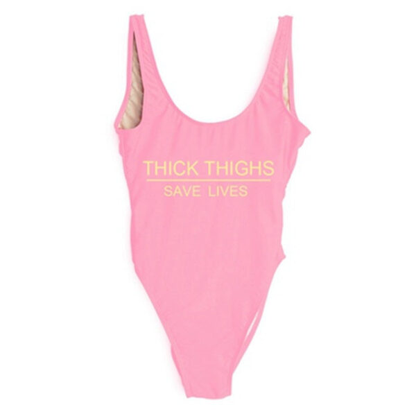 THICK THIGHS SAVES LIVES  One Piece Swimsuit